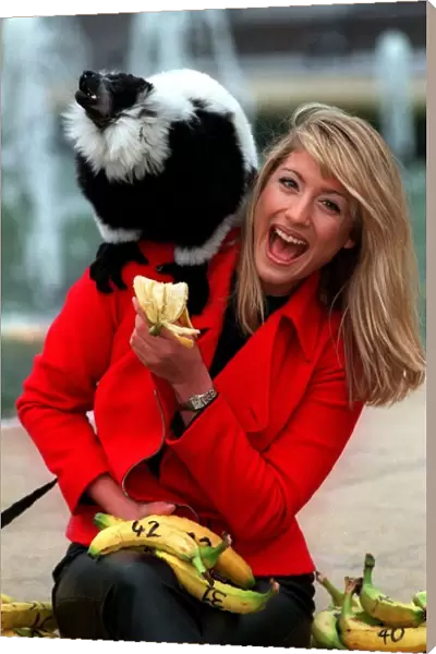 TV presenter Dani Behr and dana the lemur select their fruity numbers for this weeks 42m
