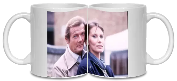 Roger Moore actor and Maud Adams star in the film Octopussy September 1982