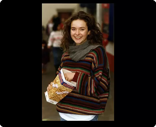 Julia Sawalha Actress who stars in Absolutely Fabulous wearing Large Knitted