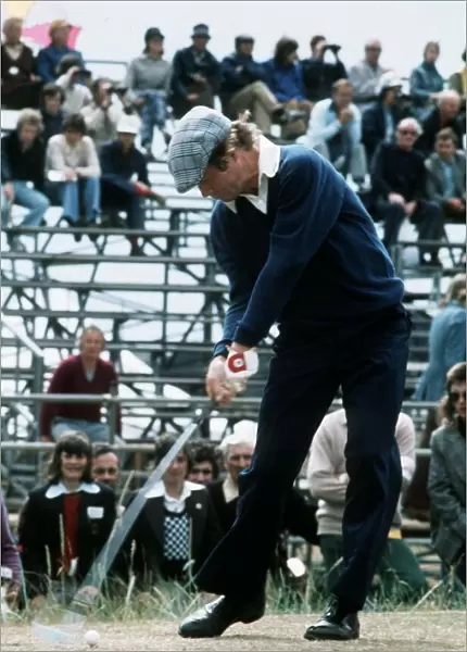 Tom Watson playing at the British Open 1975
