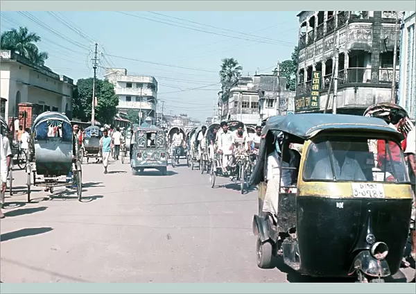Crowded street in Old Dacca Bangladesh