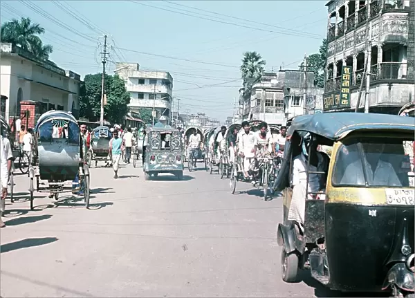 Crowded street in Old Dacca Bangladesh