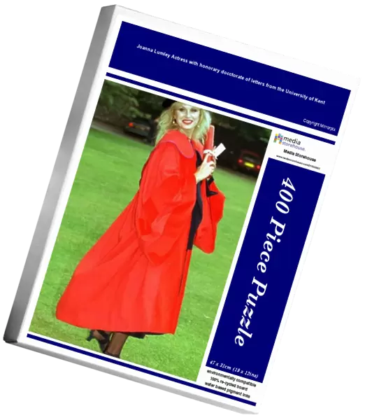 Joanna Lumley Actress with honorary docctorate of letters from the University of Kent