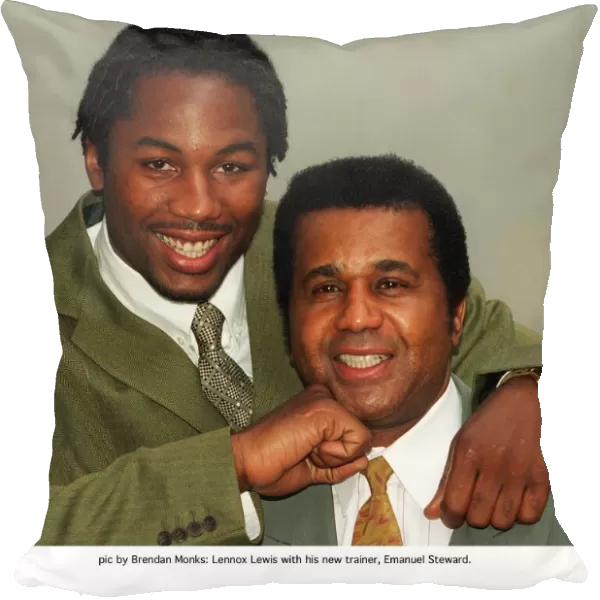 Lennox Lewis With His New Trainer Emanuel Steward From The Kronk Gym In Detroit
