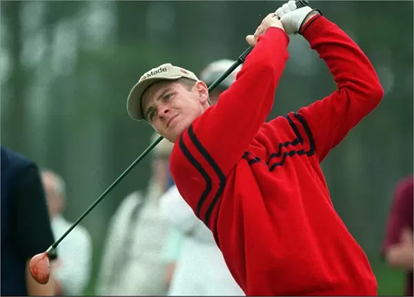 Justin Rose Golfer Open Golf Championship 1999 Carnoustie plays shot in practice