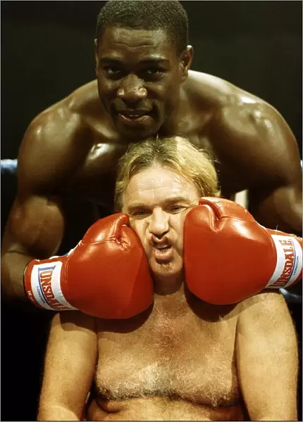 Frank Bruno Boxer with comedian Freddie Starr