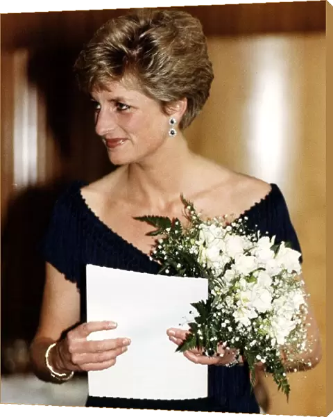 Princess Diana attends a concert at the Royal Festival Hall in London