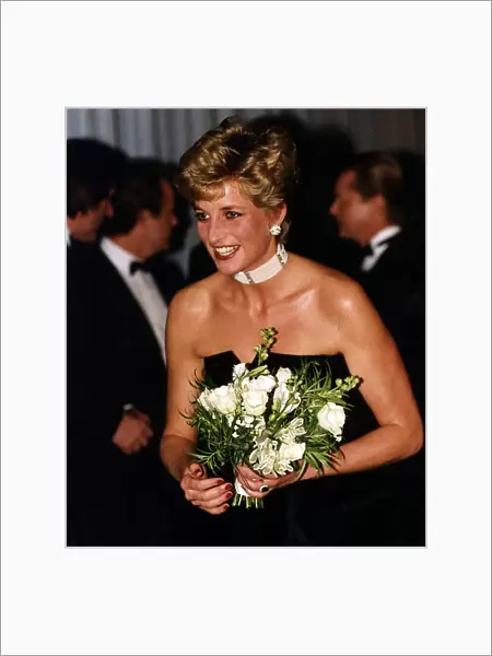 Princess Diana at the Royal film premiere of the film 1492 Conquest of Paradise