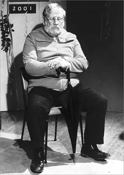 Peter Ustinov as his twin brother who stays on earth in the film Einsteins Universe