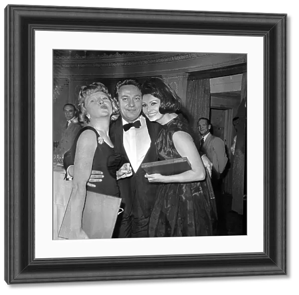 Dora Bryan Peter Finch and Sophia Loren British Film Academy Awards 1962