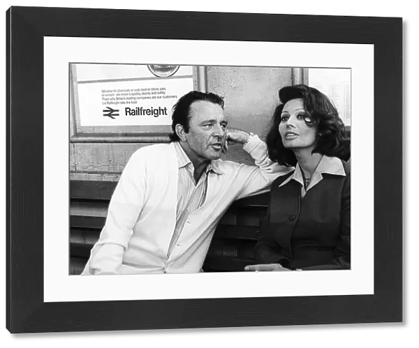 Sophia Loren actress with Richard Burton together at Brockenhurst