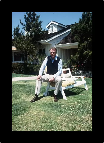 English actor Michael Caine at his home in Beverly Hills April 1984