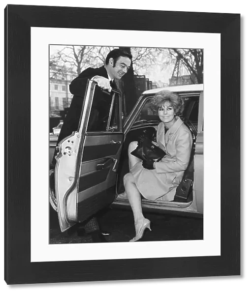 Kim Novak actress and husband Richard Johnson actor leaving London nursing home after