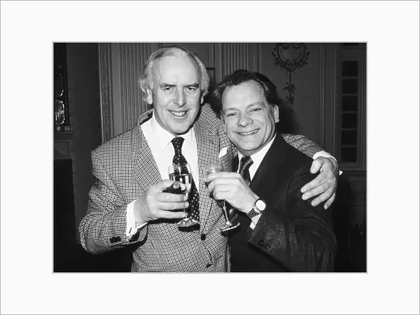 George Cole Actor with actor David Jason actor February 1986 dbase msi