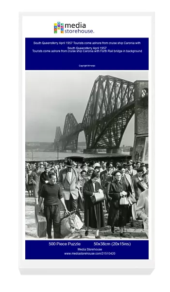 South Queensferry April 1957 Tourists come ashore from cruise ship Caronia with