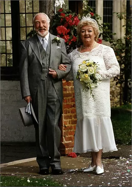 Joan Sims Actress and Actor Frank Middlemass in scene from the television series As Time