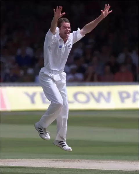 Dion Nash July 1999 Nash of New Zealand appeals for the wicket of Chris Read of