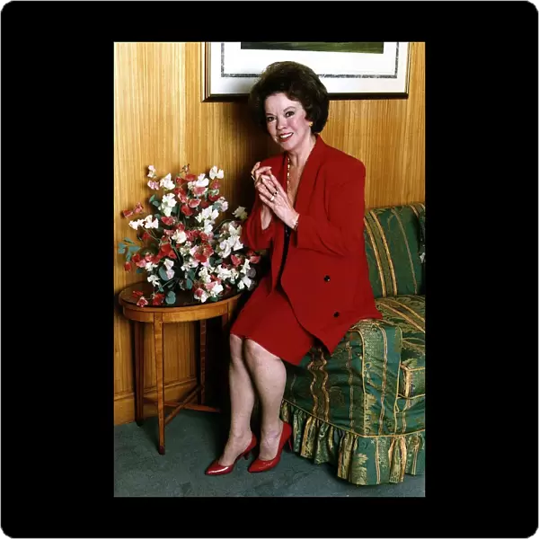 Shirley Temple pictured in her hotel room before flying back to the States