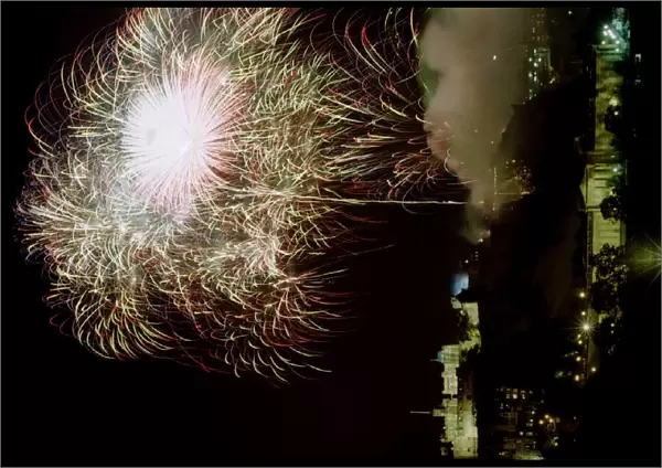 Fireworks display dwarfs Edinburgh Castle August 31 to mark the end of the Edinburgh
