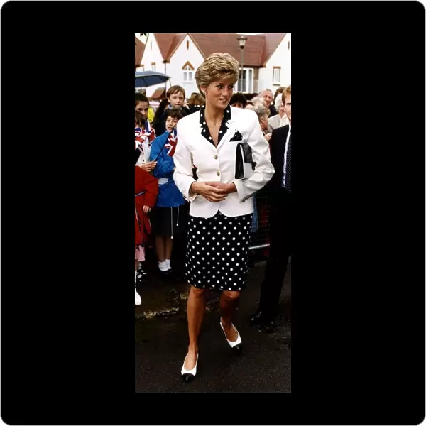 Diana, Princess of Wales at the Marlow Community Hospital to open a new clinic