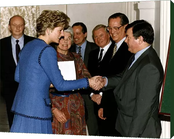 Richard Stott the Daily Mirror editor shakes hands with Princess Diana 15th July