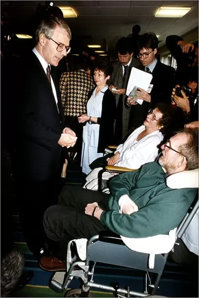 John Major Prime Minister greets patients at York District Hospital 1992
