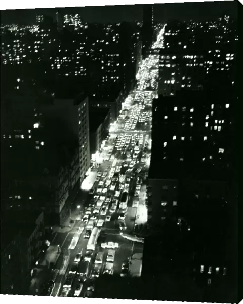 USA New york looking from Bookman tower skysccraper the Traffic streches for miles into