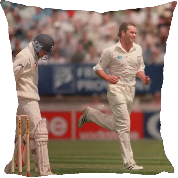 Chris Read Cricket Player Of England July 1999 Gets Out By The Bowling Of Dion Nash