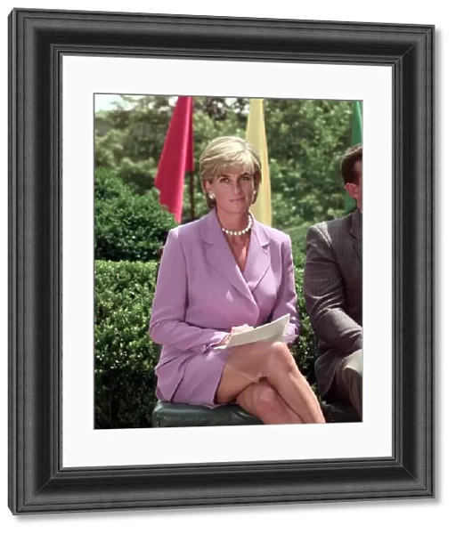 Diana, Princess of Wales at the Red Cross Headquarters in Washington DC where she made a