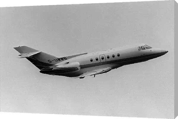 Aircraft British Aerospace BAe125 executive jet May 1987 demonstration flight at