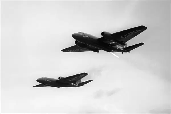 Aircraft English Electric Canberra Sept 1957 engine test beds flying at the SBAC