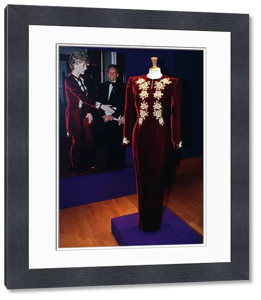 A dress once owned by Princess Diana on show at auction house Christie