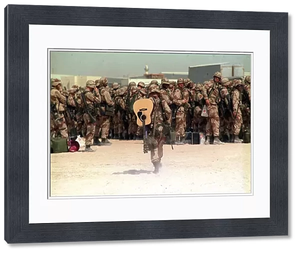 Members of the US 1st Cavalry seen here arriving at Dharan in Saudi Arabia October 1990
