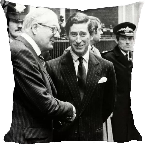 James Callaghan Prime Minister outside No10 Downing Street with Prince Charles 1979