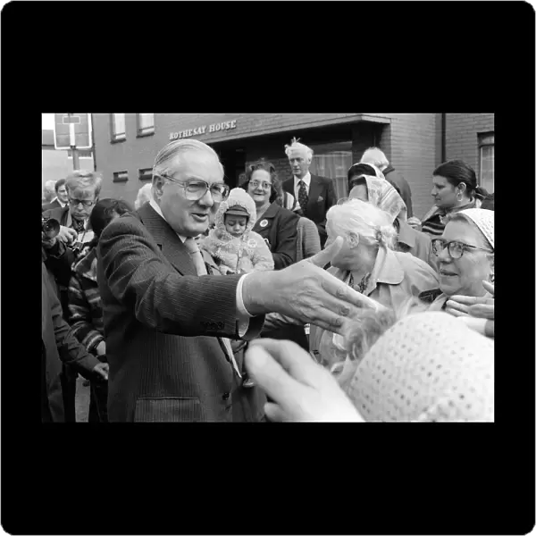 James Callaghan MP May 1979 meeting the public during his tour of Cardiff