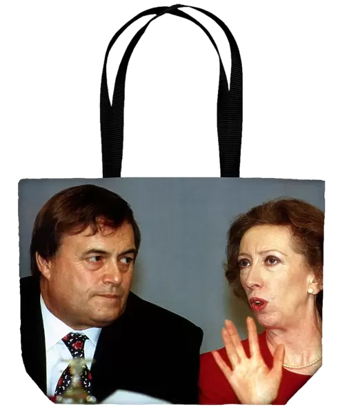 John Prescott MP Labour Party with Margaret Beckett at the Labour Party conference at
