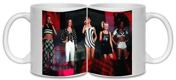 Spice Girls at Wembley Arena in concert April 1998. One of the final dates before