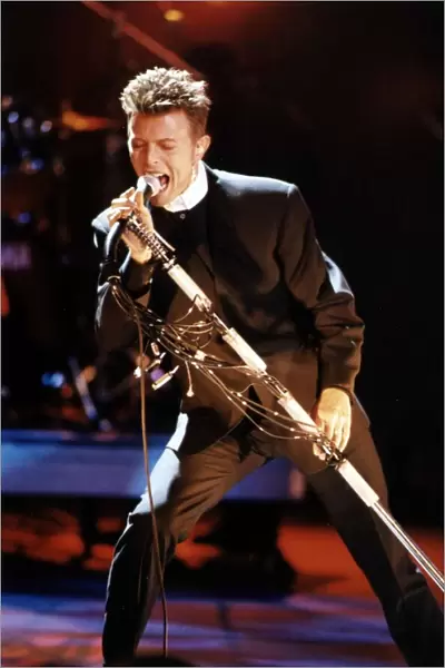 David Bowie pop singer at the Brits 1996