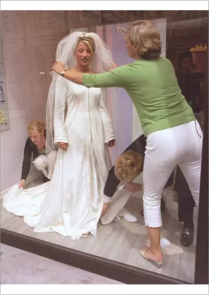 Berkertex Brides Shop June 1999 Maranne Crick Fashion Student standing in shop