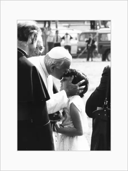 Pope John Paul II blesses Anne Baxter at Coventry in 1982