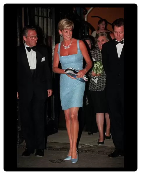 Princess Diana at the Royal Albert Hall to attend a gala performance of Derek Deane