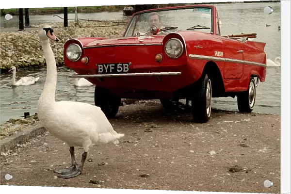 Mark Perkins from Ascot and his 1964 Amphicar March 1998