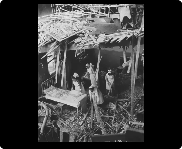 WW2 Air raid on hospital in London 1941