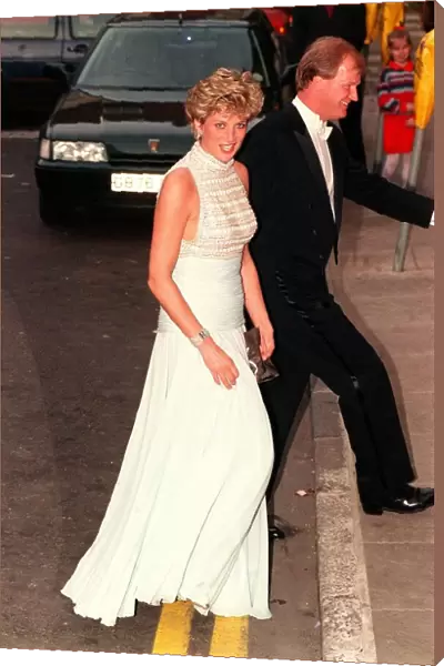 Diana, Princess of Wales, attends a reception at Spencer House, in London
