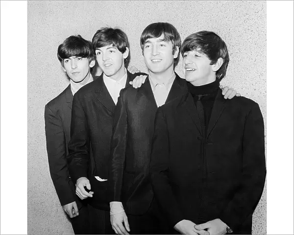The Beatles left to right: George Harrison, Paul McCartney, John Lennon, and Ringo Starr