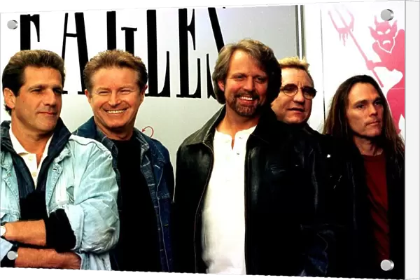 The Eagles rock group in Dublin concert tour press conference 1996