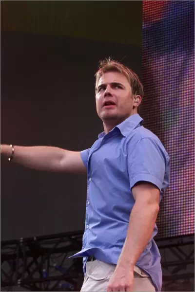 Gary Barlow at the Party in the Park July 1999 at Hyde Park for the Princes Trust