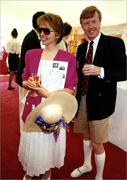 Anne Diamond TV presenter and her husband Mike Hollingsworth are seen at Windsor Polo in