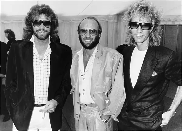 The Bee Gees pop group 1986 Barry Gibb Maurice Gibb Robin Gibb
