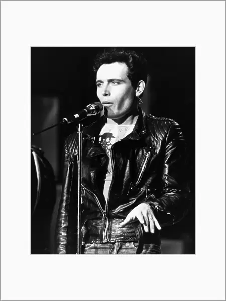Adam Ant British pop singer singing on stage 1984